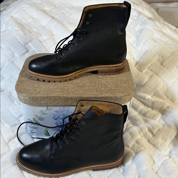 NWOB Madewell lace up combat boots size 10 - Picture 4 of 9